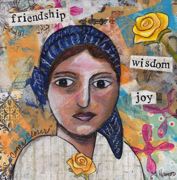 570x579 Red Bird Winter Tree Original Encaustic Painting Snowing Christmas - St Bernadette Painting