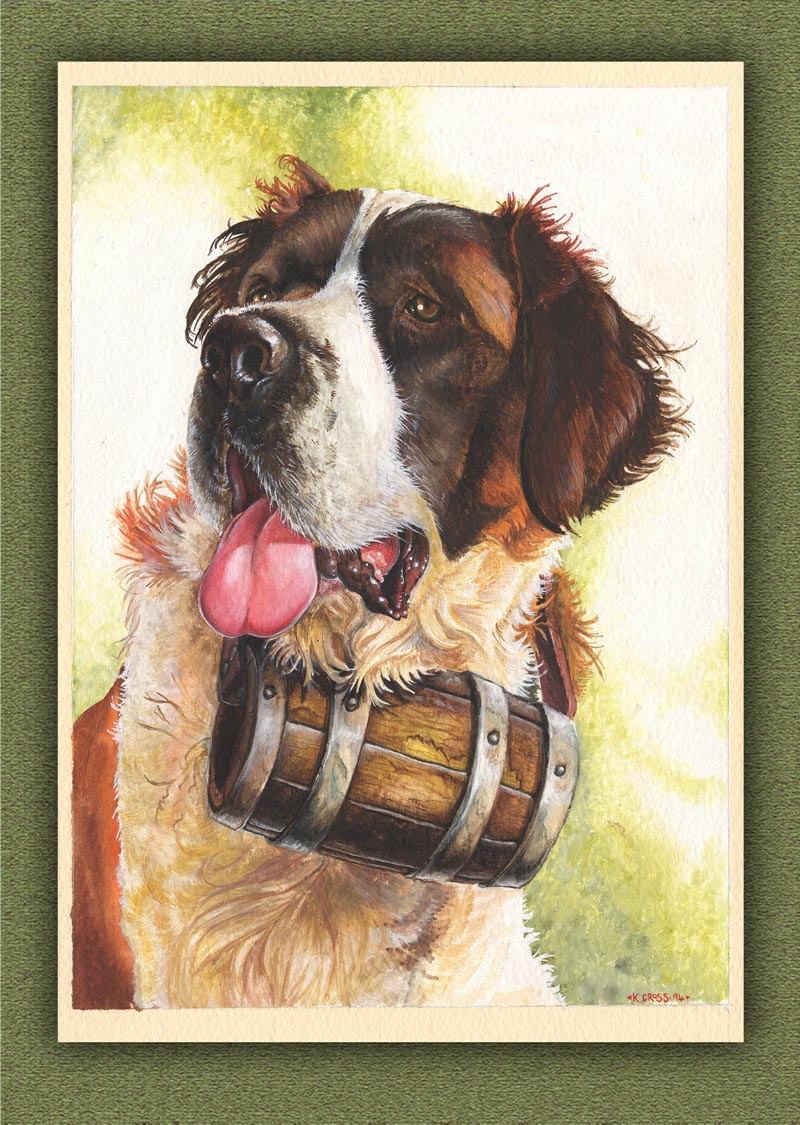 800x1125 St Bernard By Kevcrossley - St Bernard Painting
