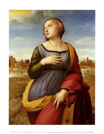 351x450 Saint Catherine Of Alexandria Art Print By Raphael - St Catherine Of Alexandria Painting Raphael