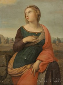 221x300 Search All Lots Skinner Auctioneers - St Catherine Of Alexandria Painting Raphael