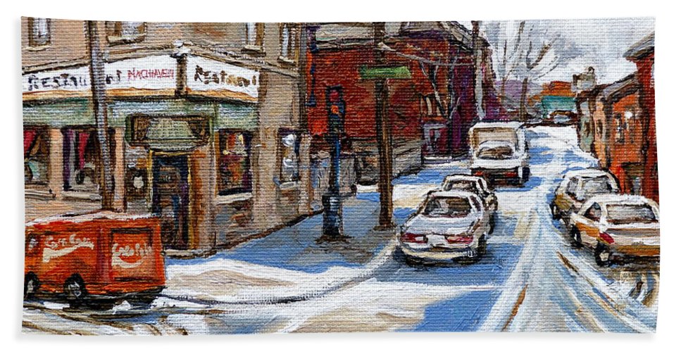 967x500 Restaurant Machievelli Pointe St Charles Paintings Montreal Art - St Charles Painting