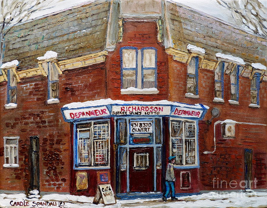 900x701 Richardson Depanneur Pointe St Charles Paintings Corner Stores - St Charles Painting