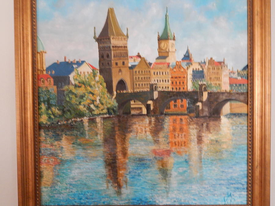 900x675 St. Charles Bridge Painting By Robert Schmidt - St Charles Painting