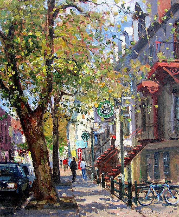 744x900 Rue St Denis Montreal Painting By Roelof Rossouw - St Denis Painting