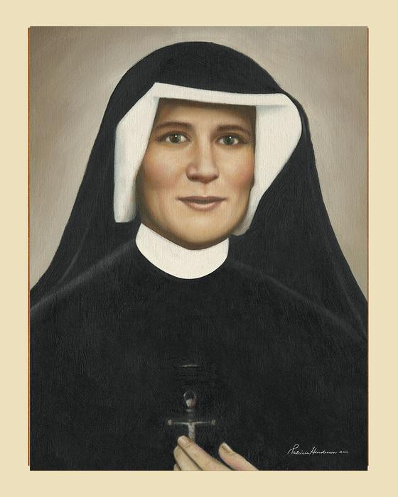 560x700 St. Faustina On Canvaswith Frame Options - St Faustina Painting