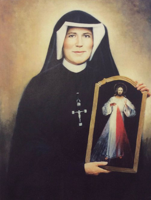 502x663 Divine Mercy Icon And St. Faustina Relic Divine Mercy - St Faustina Painting