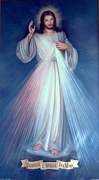 200x363 Divine Mercy - St Faustina Painting