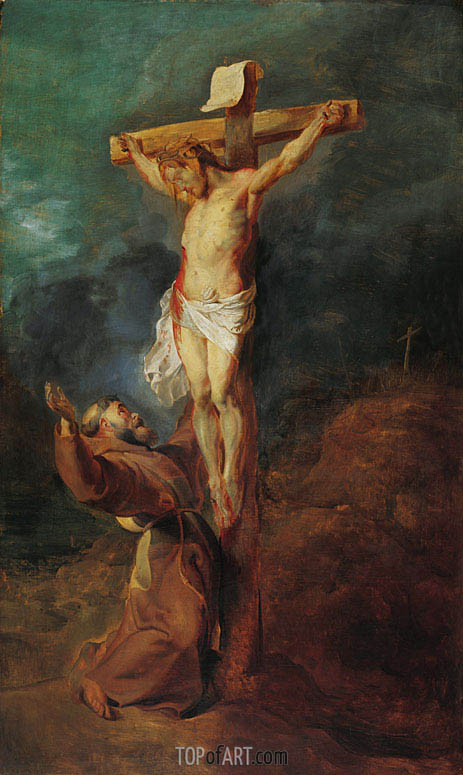 463x775 St. Francis Of Assisi Before The Crucified Christ Rubens - St Francis Of Assisi Painting