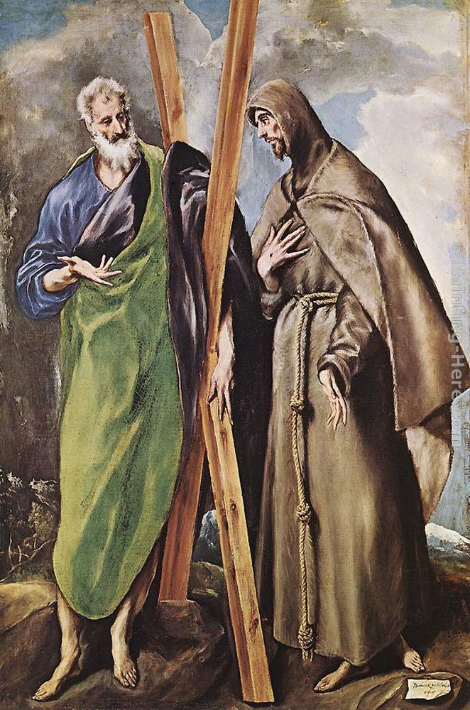 662x1000 El Greco St Andrew And St Francis Painting Best St Andrew And St - St Francis Painting
