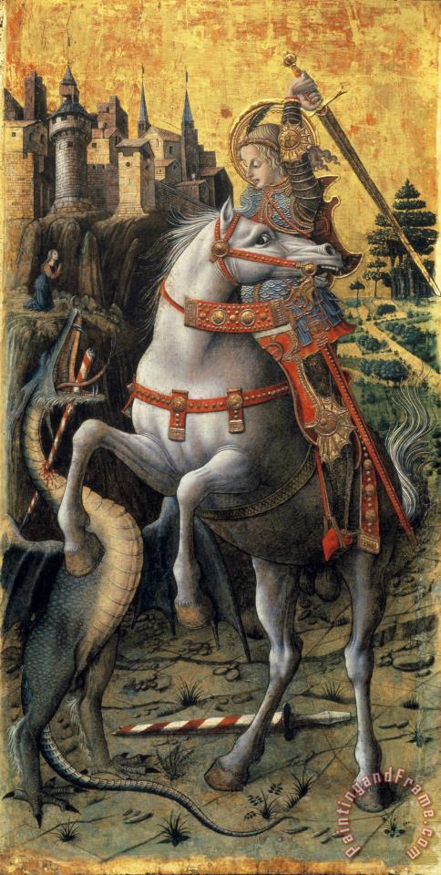 St George And The Dragon Painting