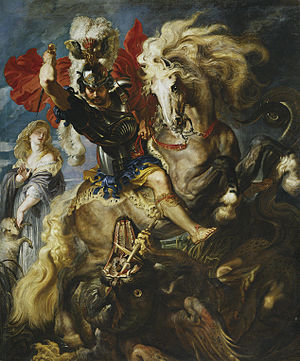 300x361 Saint George And The Dragon (Rubens) - St George And The Dragon Painting