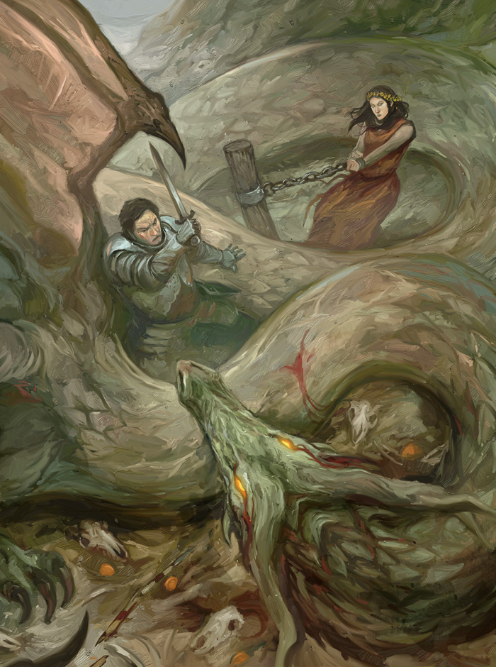 700x940 St George And The Dragon By Jonhodgson - St George And The Dragon Painting