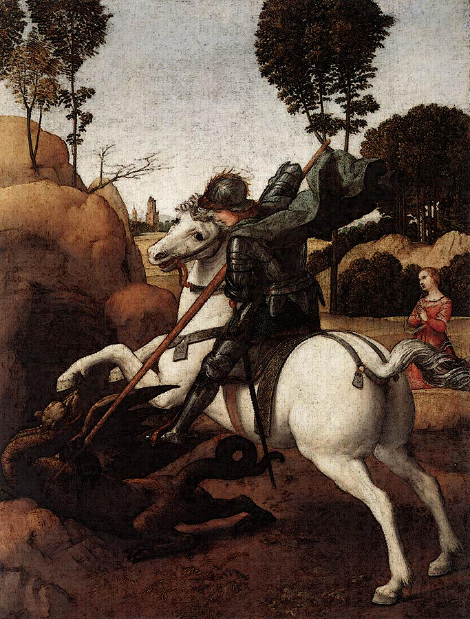 683x900 Raphael St George And The Dragon Digital Art By Pixbreak Art - St George And The Dragon Painting Raphael