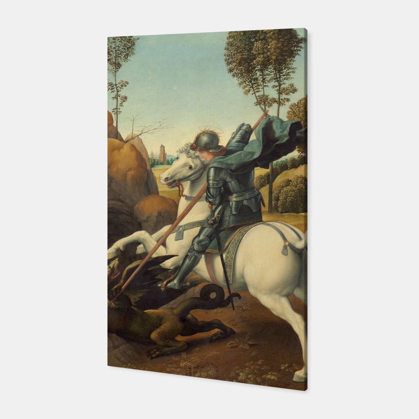 1340x1340 Saint George And The Dragon Oil Painting By Raphael Canvas, Live - St George And The Dragon Painting Raphael