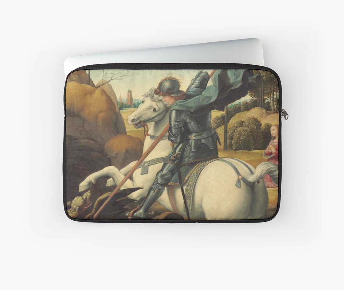 1181x999 Saint George And The Dragon Oil Painting By Raphael Laptop - St George And The Dragon Painting Raphael