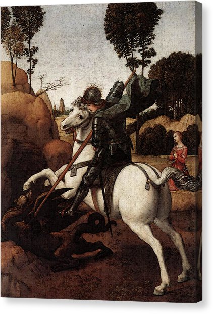 422x622 St. George And The Dragon Canvas Prints Fine Art America - St George And The Dragon Painting Raphael