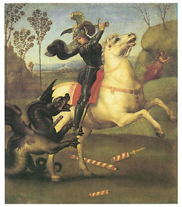 263x300 St. George And The Dragon, C.1505 - St George And The Dragon Painting Raphael