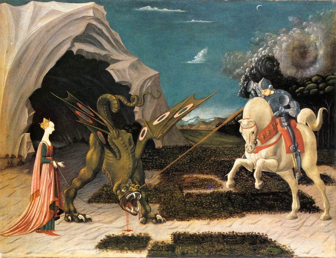 1171x900 St. George And The Dragon Raphael Biblioklept - St George And The Dragon Painting Raphael