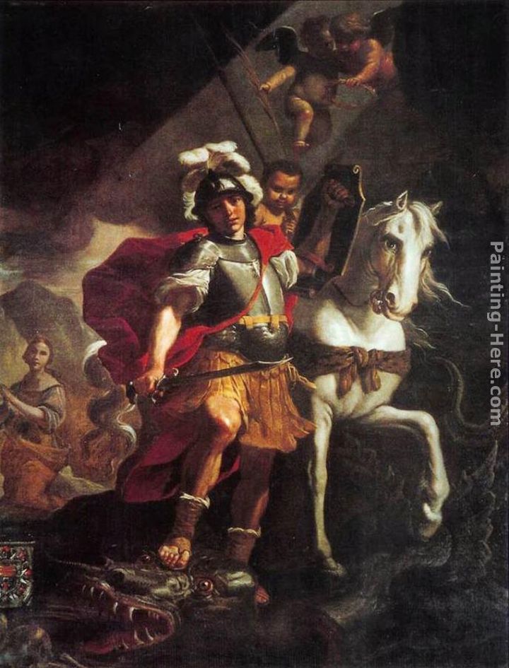 720x945 Mattia Preti St. George Victorious Over The Dragon Painting - St George Dragon Painting