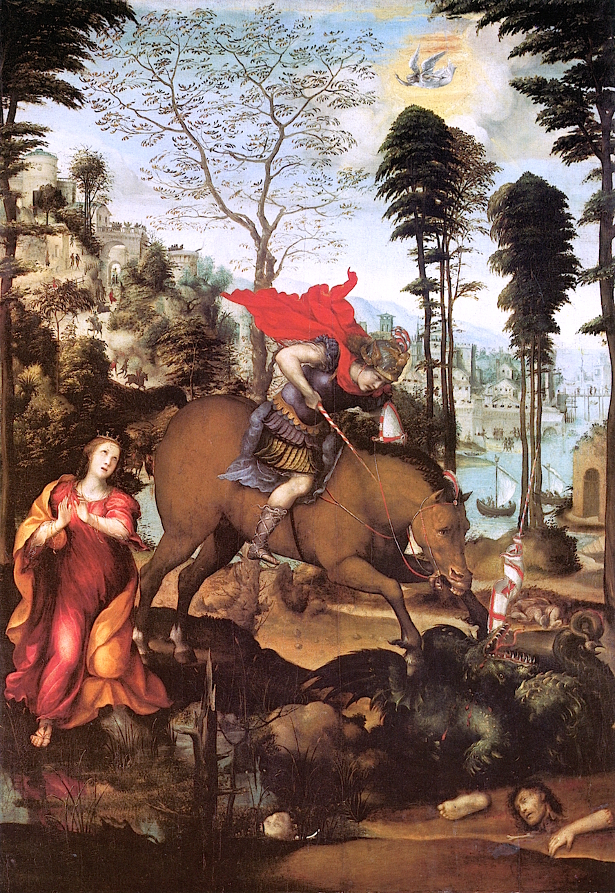 891x1293 St. George And The Dragon Painting Giovanni Antonio (Sodoma - St George Dragon Painting