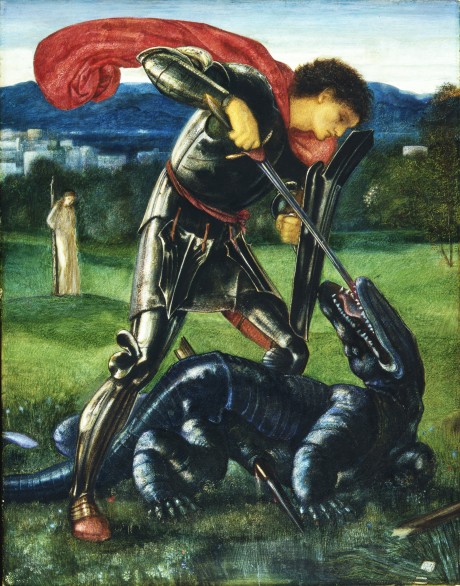 460x586 Collection Themes Saint George And The Dragon William Morris - St George Dragon Painting