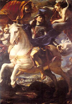 300x431 Saint George On Horseback (Mattia Preti) - St George Painting