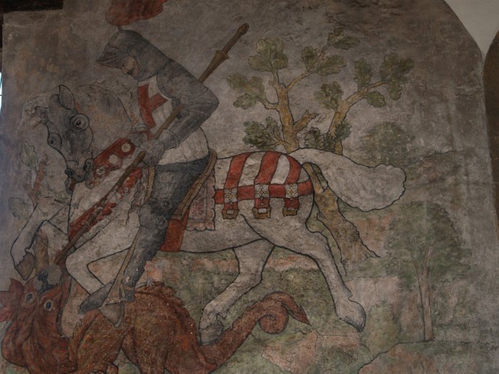 700x525 84. Medieval Painting Of St George And The Dragon, St Gregory'S - St George Painting
