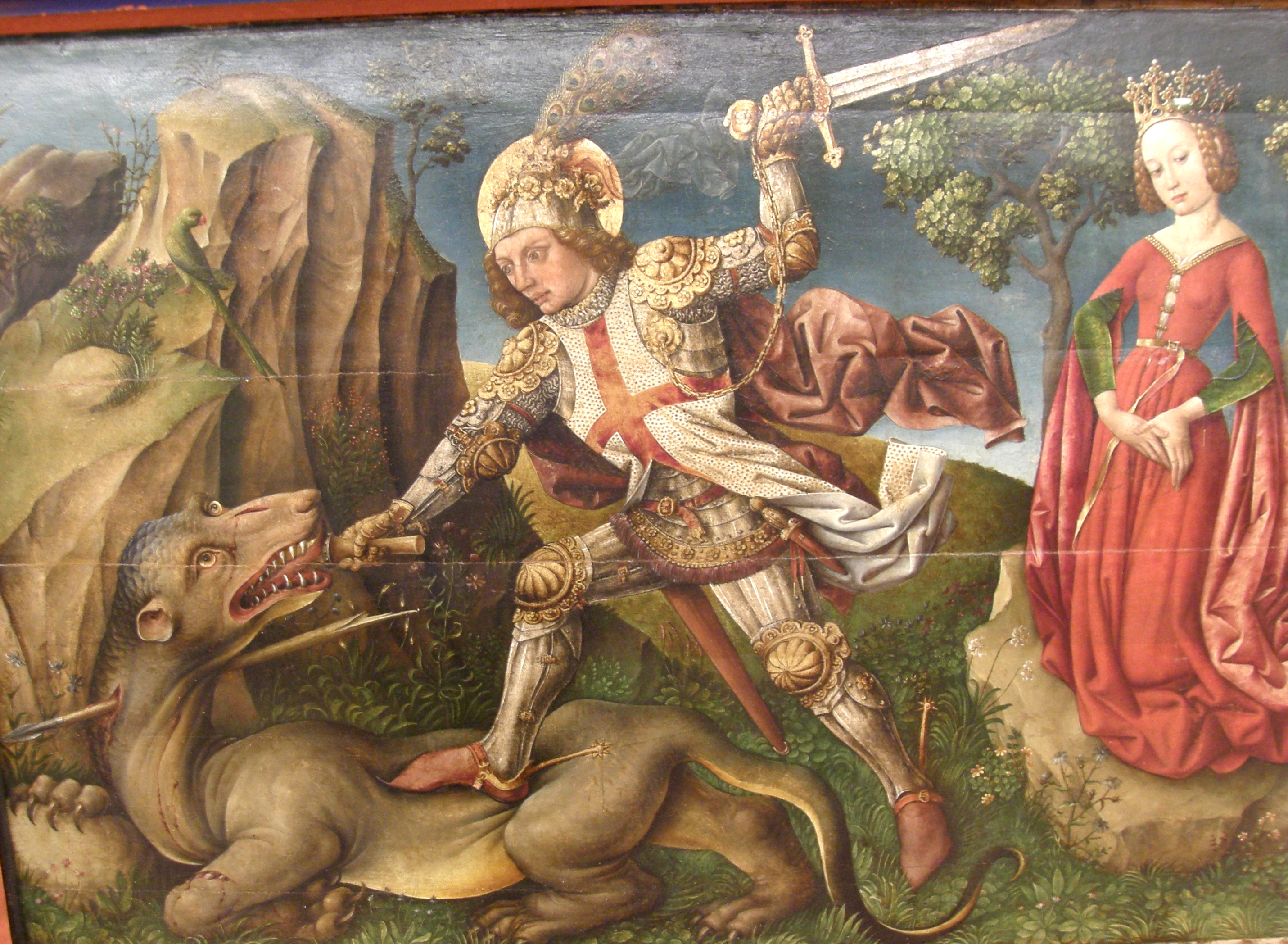 2861x2096 Painting Of St George And The Dragon Filejost Haller - St George Slaying The Dragon Painting