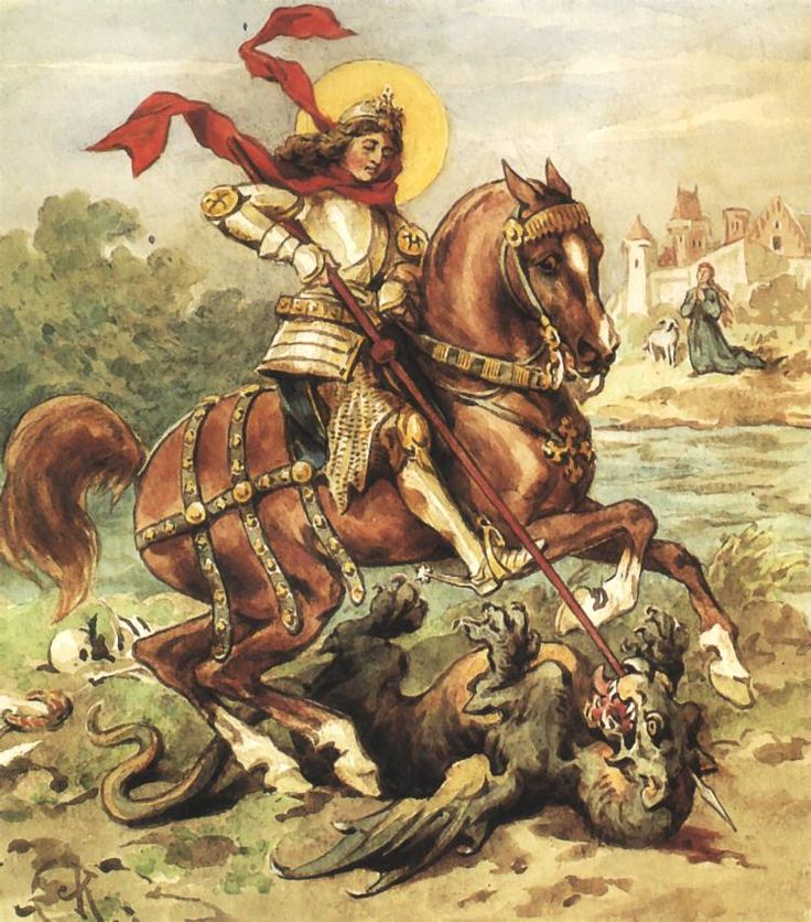 736x836 St George Slaying The Dragon Painting Religious Painting Depicting - St George Slaying The Dragon Painting