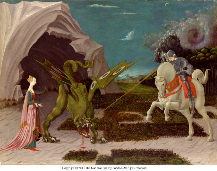 750x592 Archive Itp 53 St George And The Dragon, By Paolo Uccello - St George Slaying The Dragon Painting