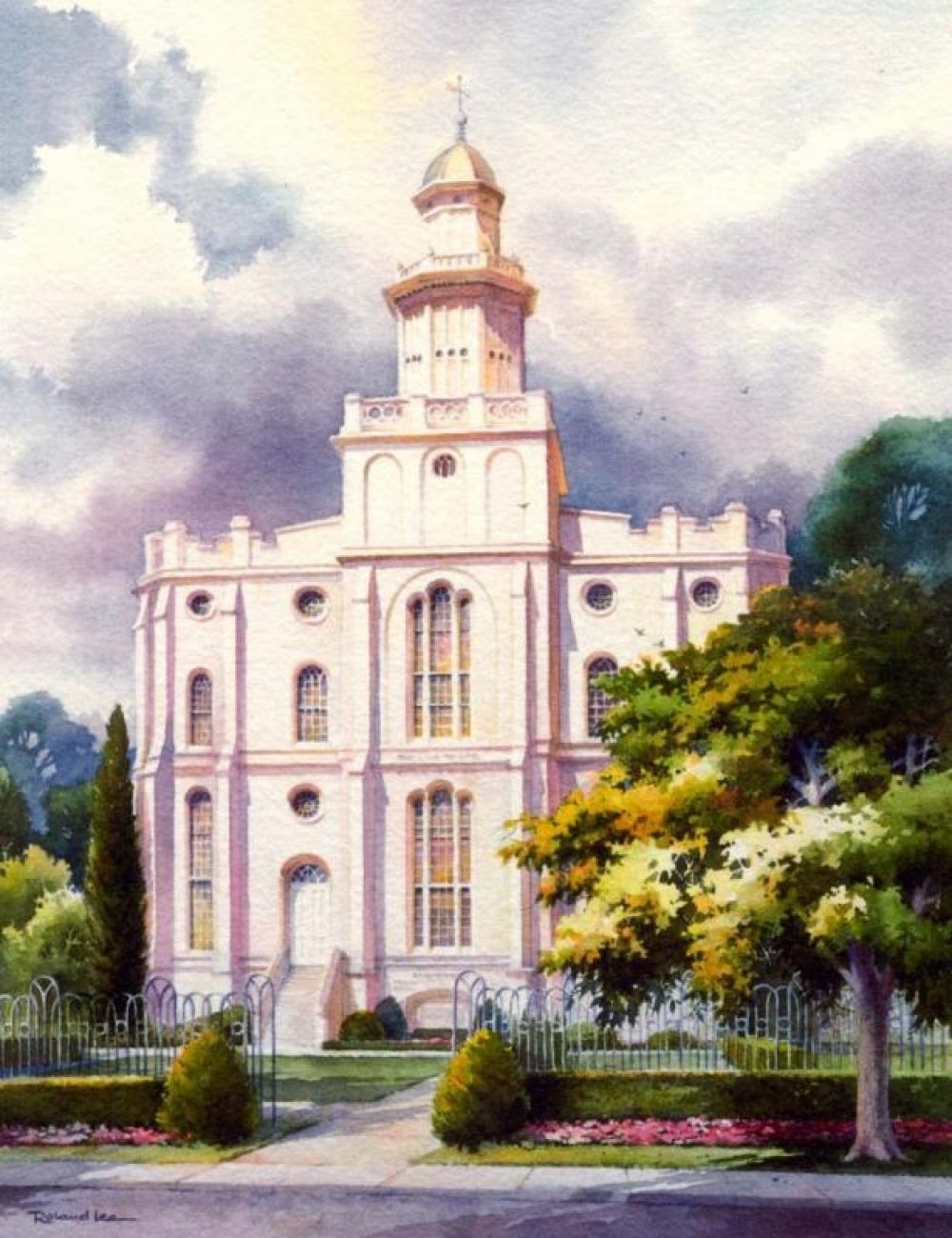 1000x1300 St. George Temple East Gate Giclee Print Roland Lee - St George Temple Painting
