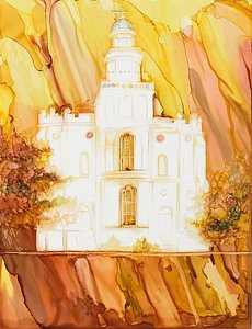 230x300 St. George Temple Paintings Fine Art America - St George Temple Painting