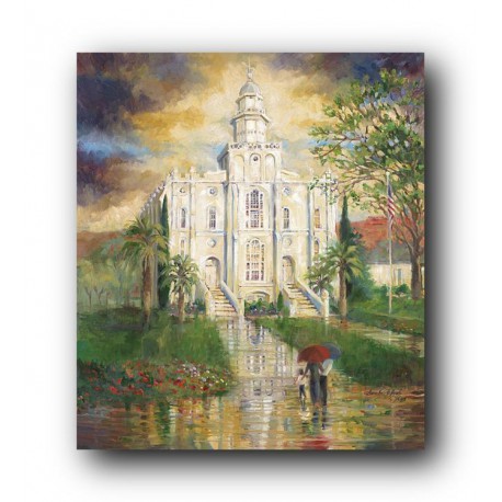 458x458 Get The Elegant St. George Lds Temple Painting By Artist - St George Temple Painting