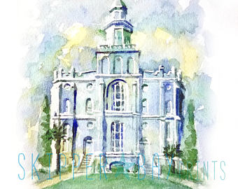 340x270 Saint George Temple Etsy - St George Temple Painting