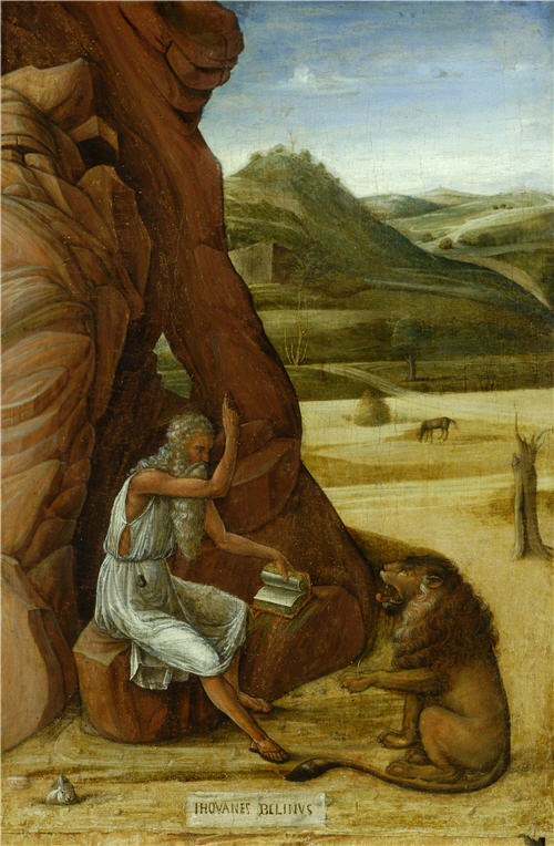 500x764 Giovanni Bellini (About 1430 - St Jerome In The Wilderness Painting