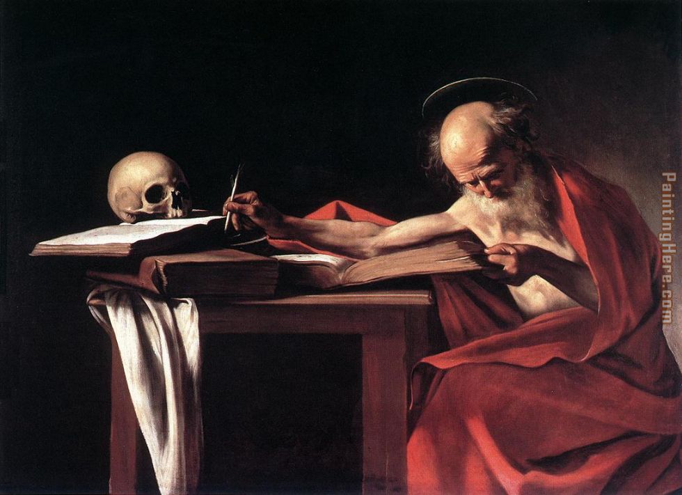 980x711 Caravaggio St. Jerome Painting Anysize 50% Off - St Jerome Painting