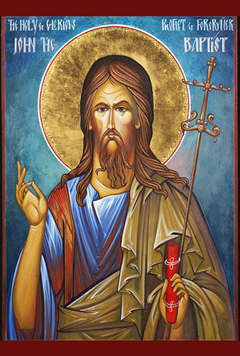 338x500 St John The Baptist Icon Cross Stitch Pattern - St John The Baptist Painting