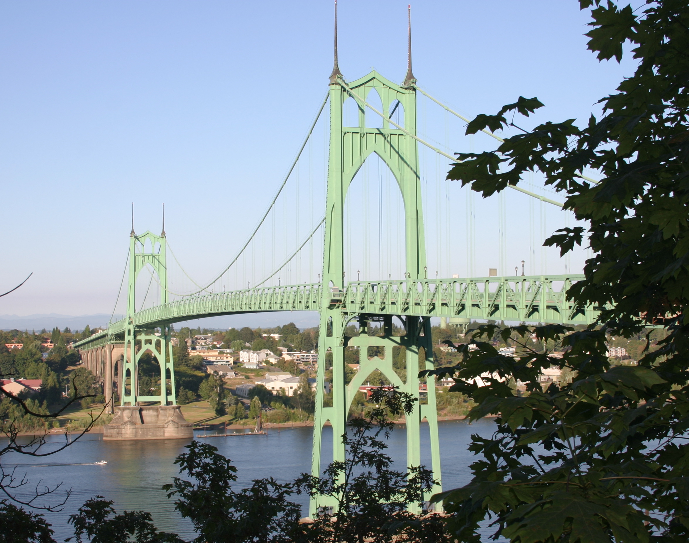 2349x1851 Steel Bridges Painted Green St Johns Bridge - St Johns Bridge Painting