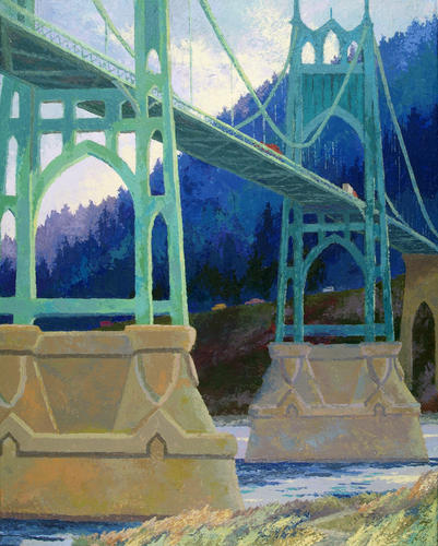 401x500 Susan Spears Art - St Johns Bridge Painting