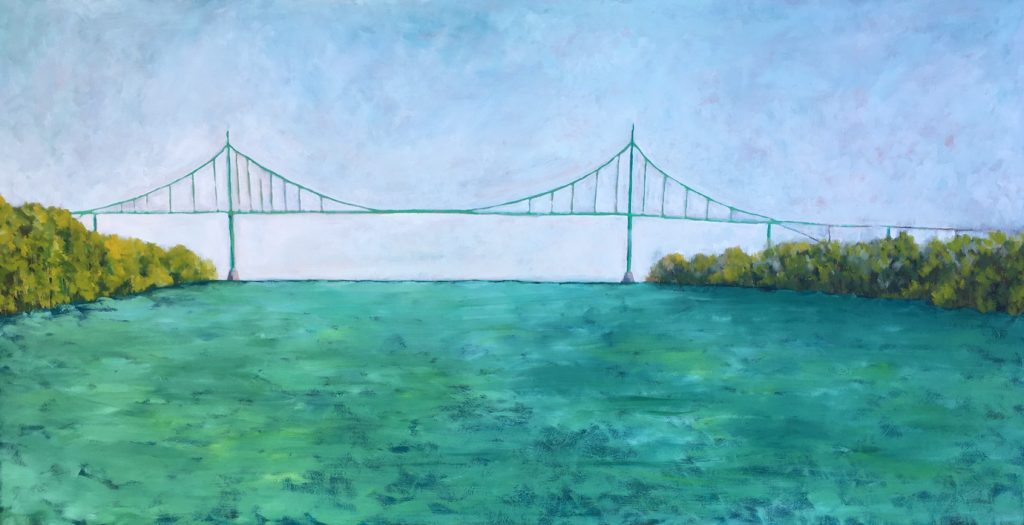 1024x525 Willamette River Michael Liebhaber - St Johns Bridge Painting