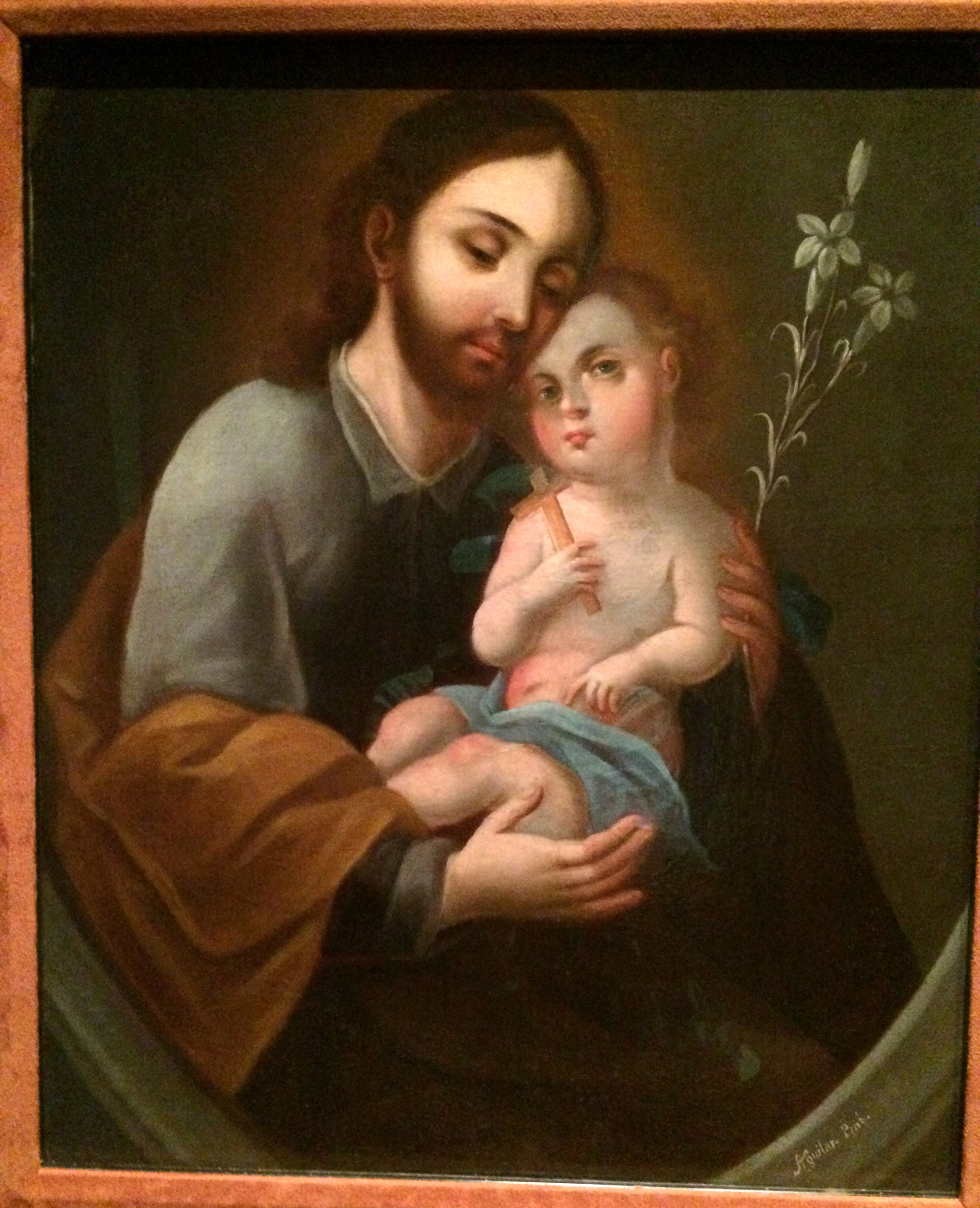2448x3016 Restored Painting Of St. Joseph With Baby Jesus Naturetime - St Joseph Painting