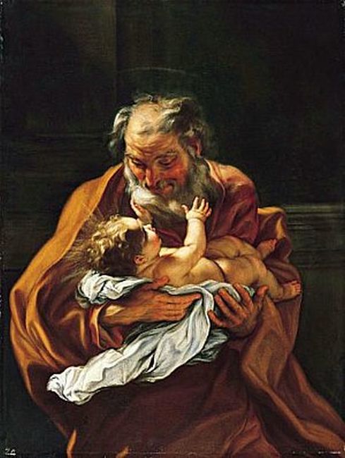 489x650 Saint Joseph And The Infant Christ, C. 1670 85 - St Joseph Painting