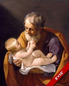 240x300 The Carpenter St Joseph Amp Jesus Christ Child Oil Painting Art Real - St Joseph Painting