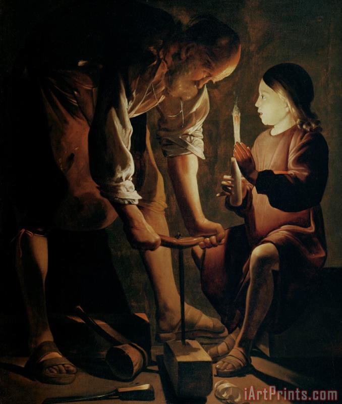 678x800 Georges De La Tour Saint Joseph The Carpenter Painting - St Joseph Painting