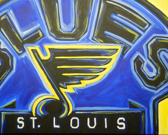 570x457 St Louis Blues Painting Sports Art Hockey St Louis - St Louis Blues Painting