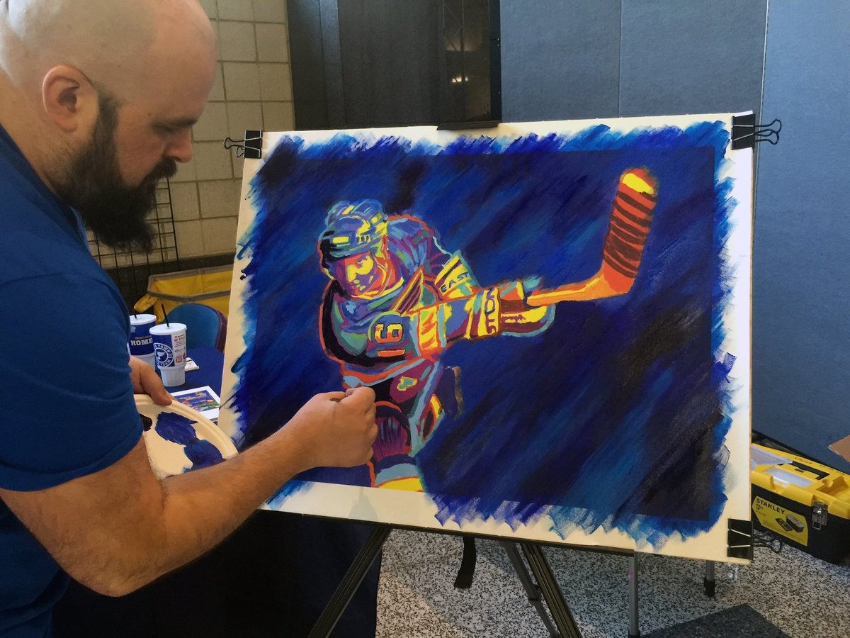 1200x900 St. Louis Blues On Twitter Watch @stevenwalden Make 3d Paintings - St Louis Blues Painting