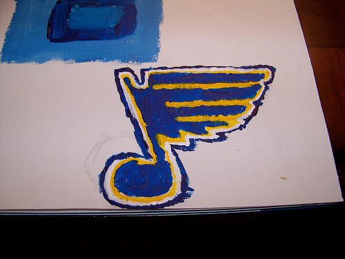 500x375 St. Louis In Pictures My First Stab - St Louis Blues Painting