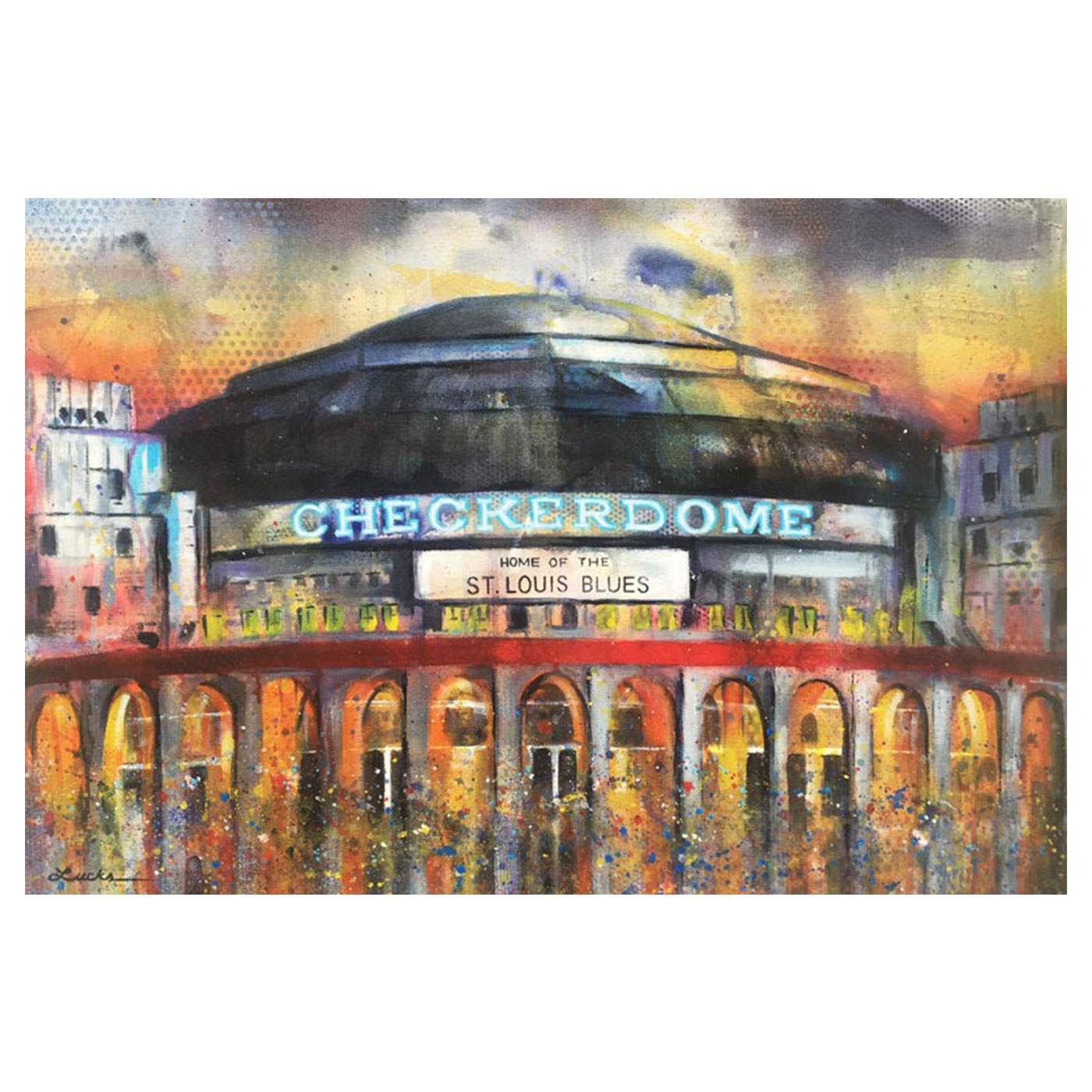 1400x1400 Kyle Lucks Fine Art Checkerdome Print - St Louis Blues Painting
