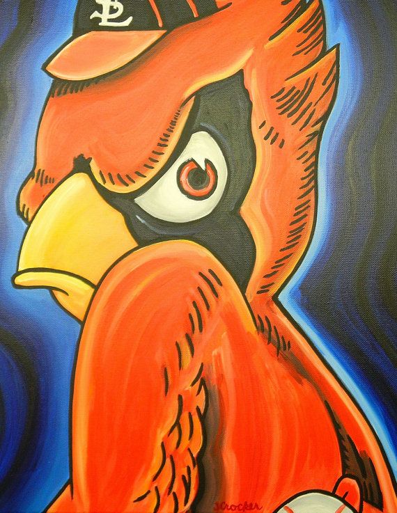 570x737 Reserved For Cards78 (2)st. Louis Cardinals Painting Baseball - St Louis Cardinals Painting