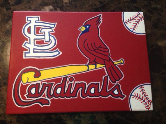 570x428 St Louis Cardinals Mlb Baseball Team Acrylic By Jolynnsplace - St Louis Cardinals Painting